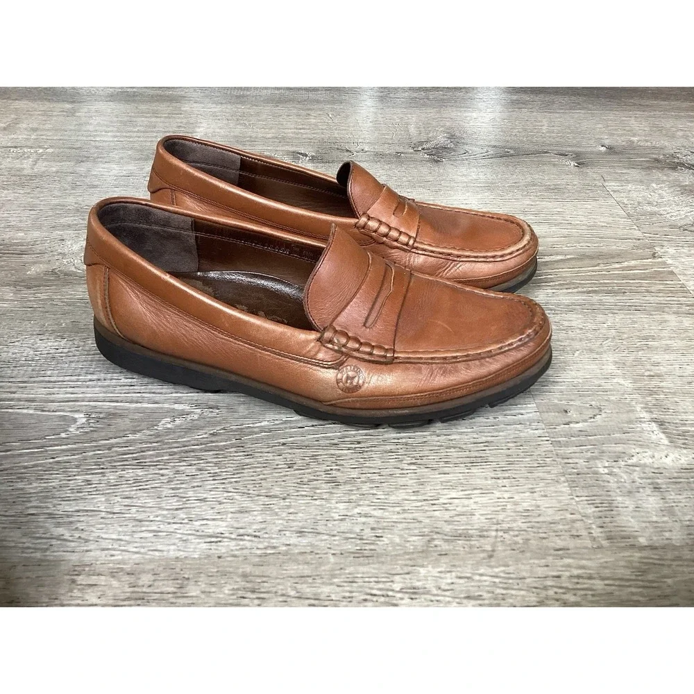 Mephisto Mens 10.5 Ralyx Leather Brown Penny Loafer Comfort Air Relax Portugal
